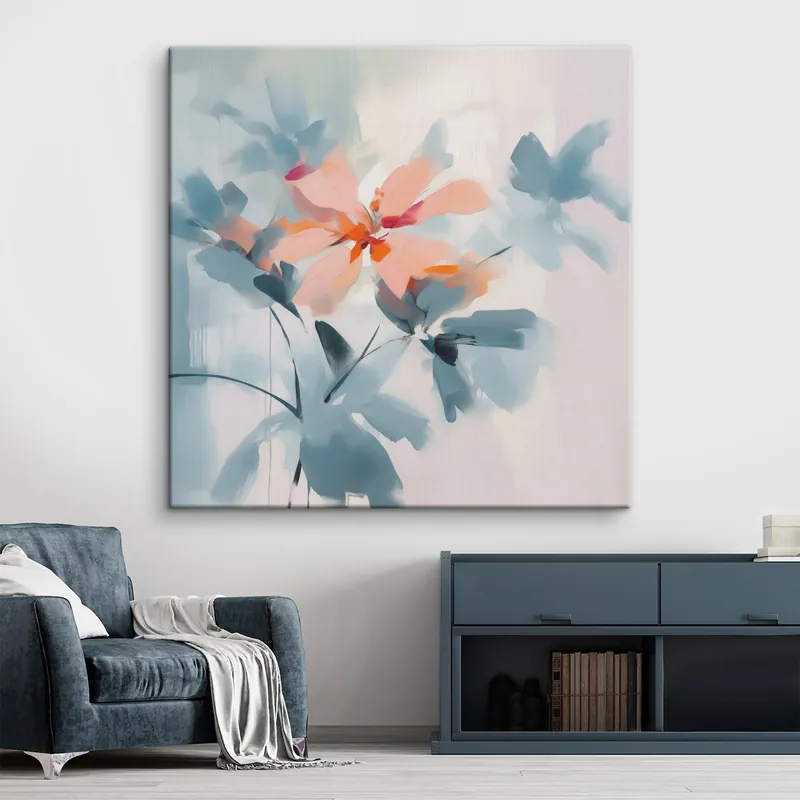 Pictură pe pânză Flori abstracte Nr s45304 Popular