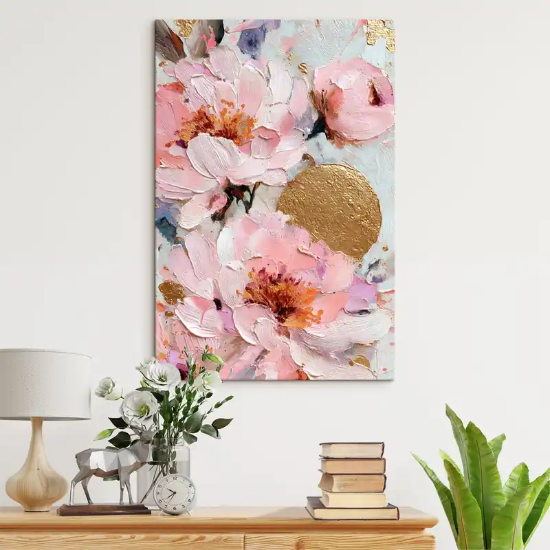 Ofertă Pictură pe pânză Compoziție florală flori abstracte Nr s45250