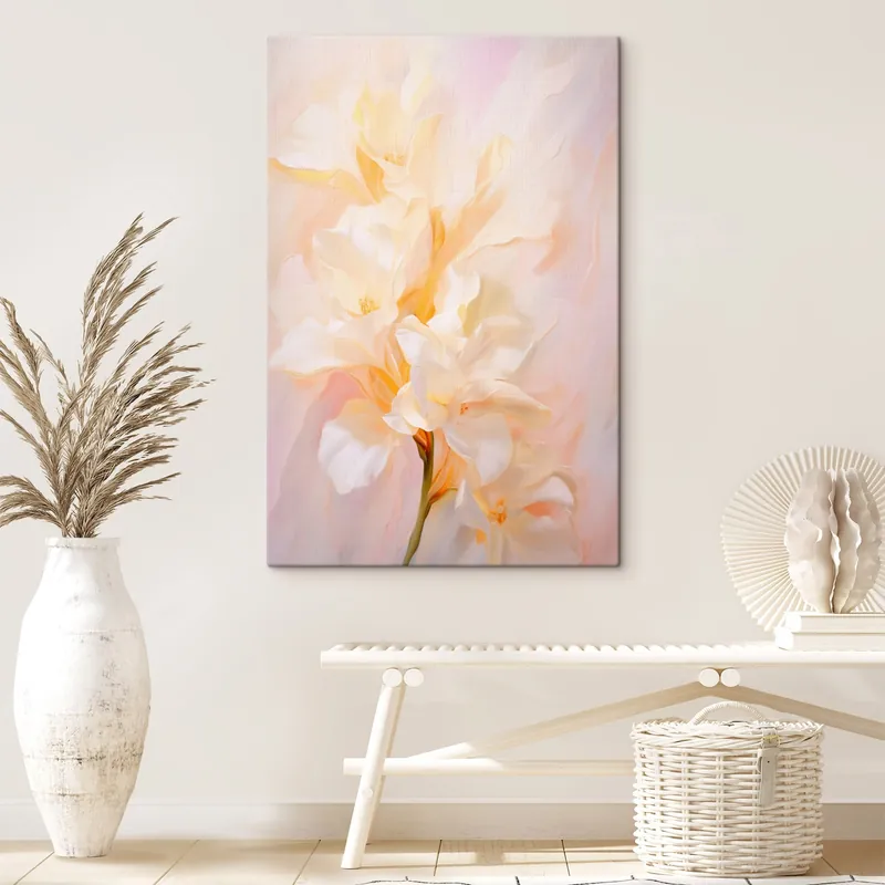 Pictură pe pânză Floare în floare schiță abstractă în tonuri deschise Nr s45257 Noutate