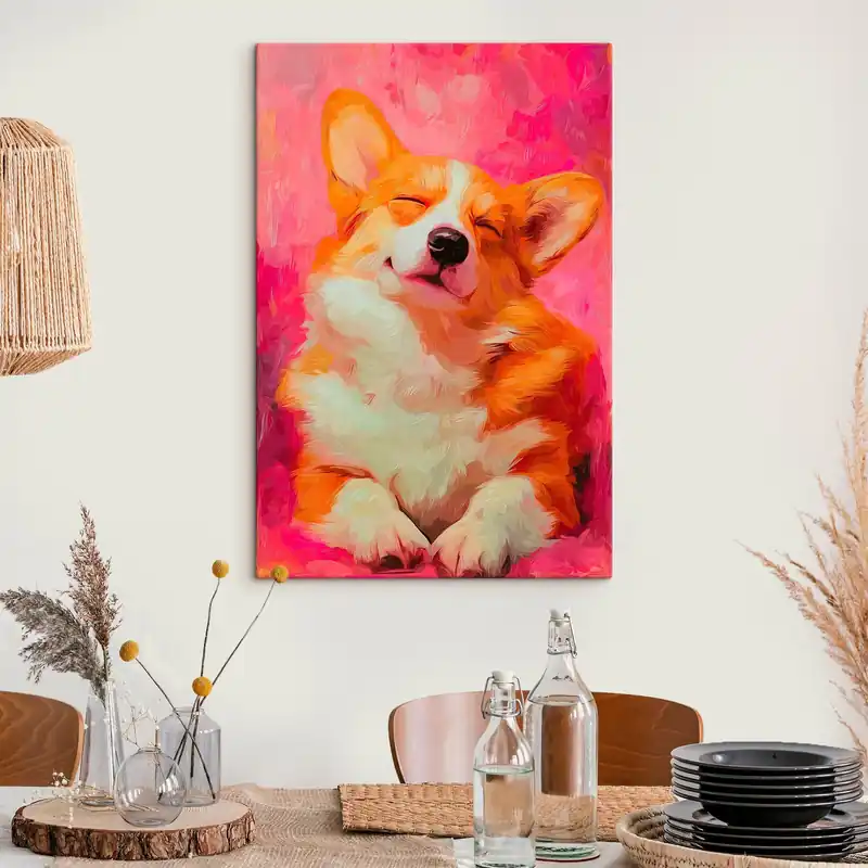 Pictură pe pânză Câine Corgi Nr s45312 Plată securizată
