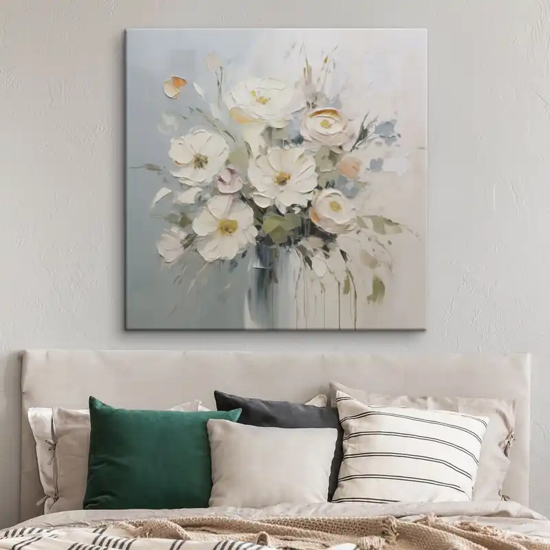 Reducere de preț Pictură pe pânză Buchet de flori imitație pictura Nr s45346