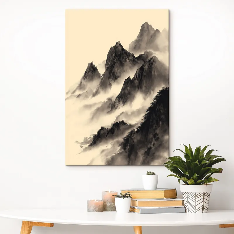 Pictură pe pânză Munți în stil chinezesc Nr s45383 Popular