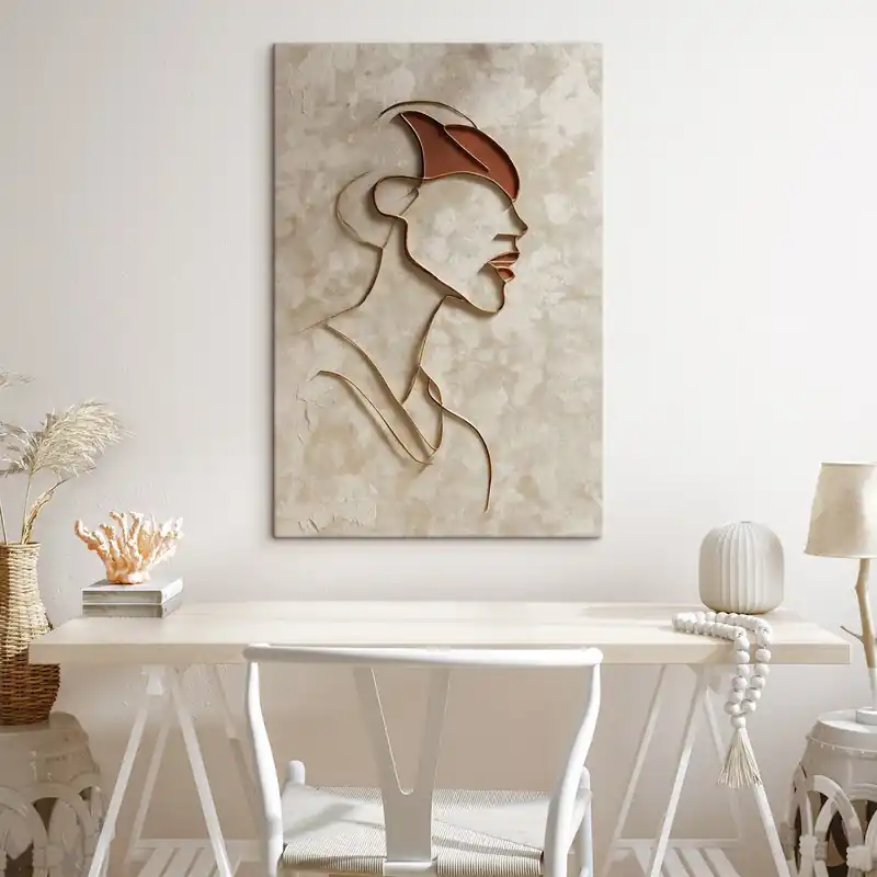Plată sigură Pictură pe pânză Față feminină abstractă Nr s45395