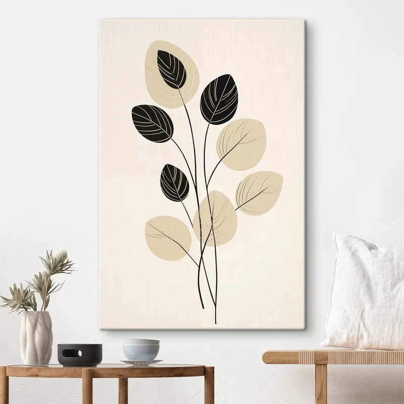 Pictură pe pânză Ilustrație botanică minimalistă Nr s45401 Reducere