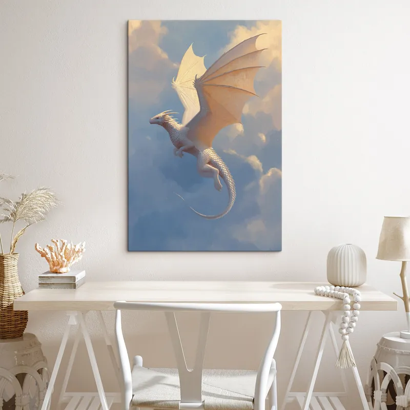 Preferatul clienților Pictură pe pânză Dragonul alb din cer Nr s45415