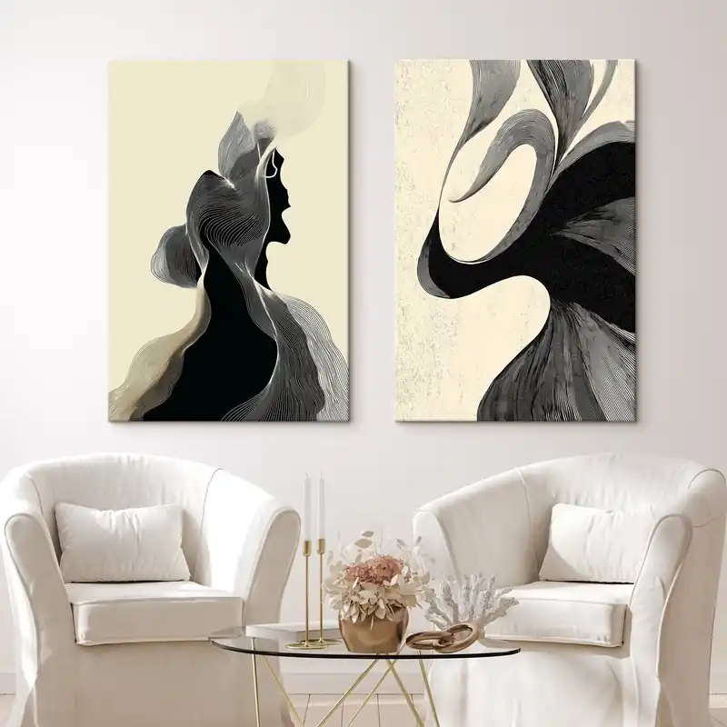 Pictură pe pânză Relief abstract ondulat cu curbe netede Nr m00601 Reducere