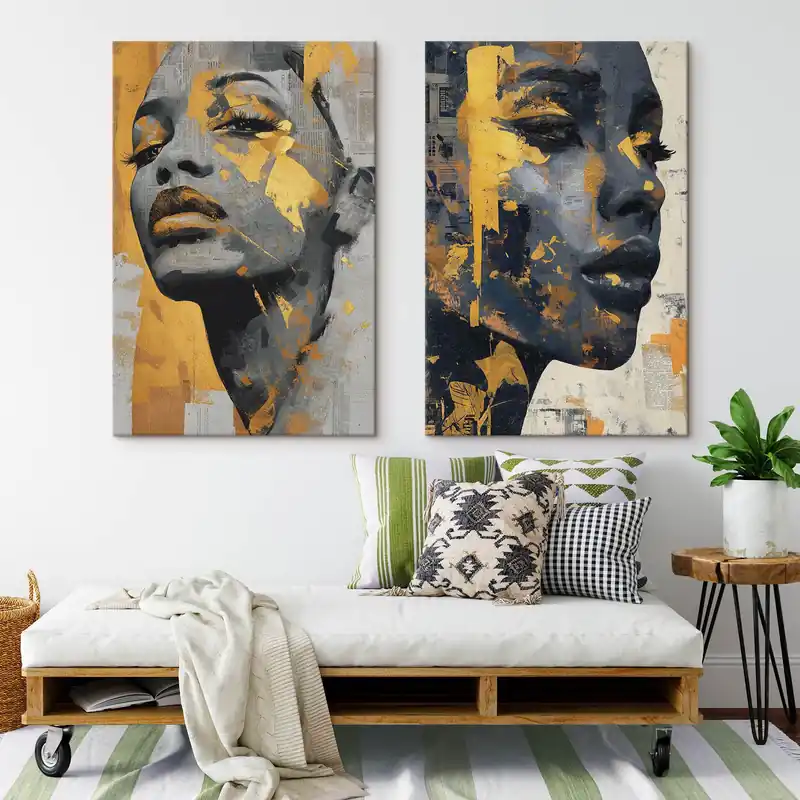 Vezi acum Pictură pe pânză Față feminină abstractă Nr m00603