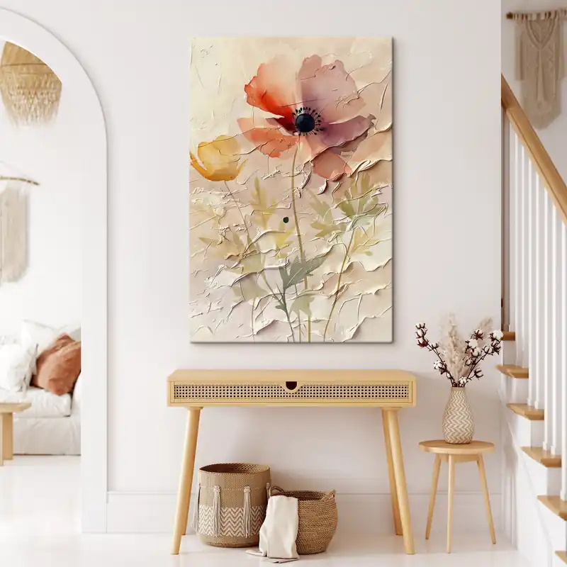 Ofertă exclusivă Pictură pe pânză Aranjament floral translucid pe un fundal deschis Nr s45338