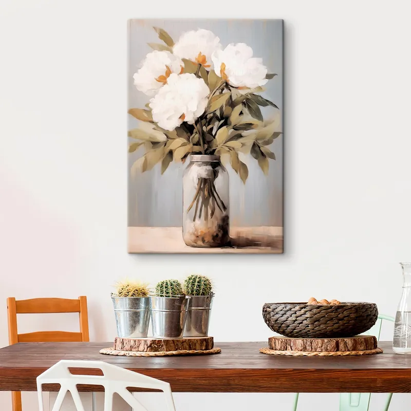 Cumpără online Pictură pe pânză Buchet de bujori într-o vază Nr s45422