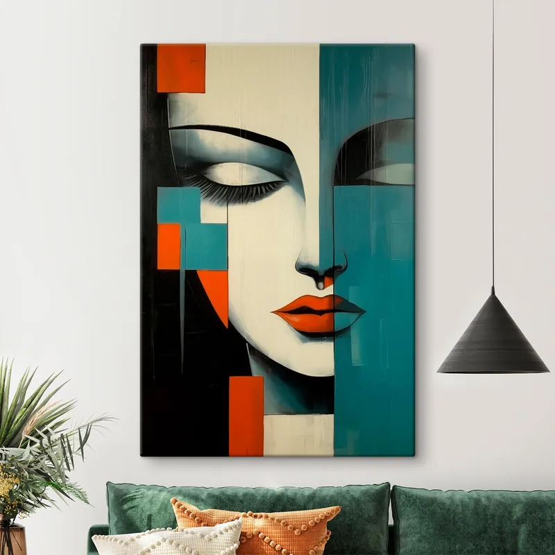 Ofertă exclusivă Pictură pe pânză Portret feminin abstract Nr s45438