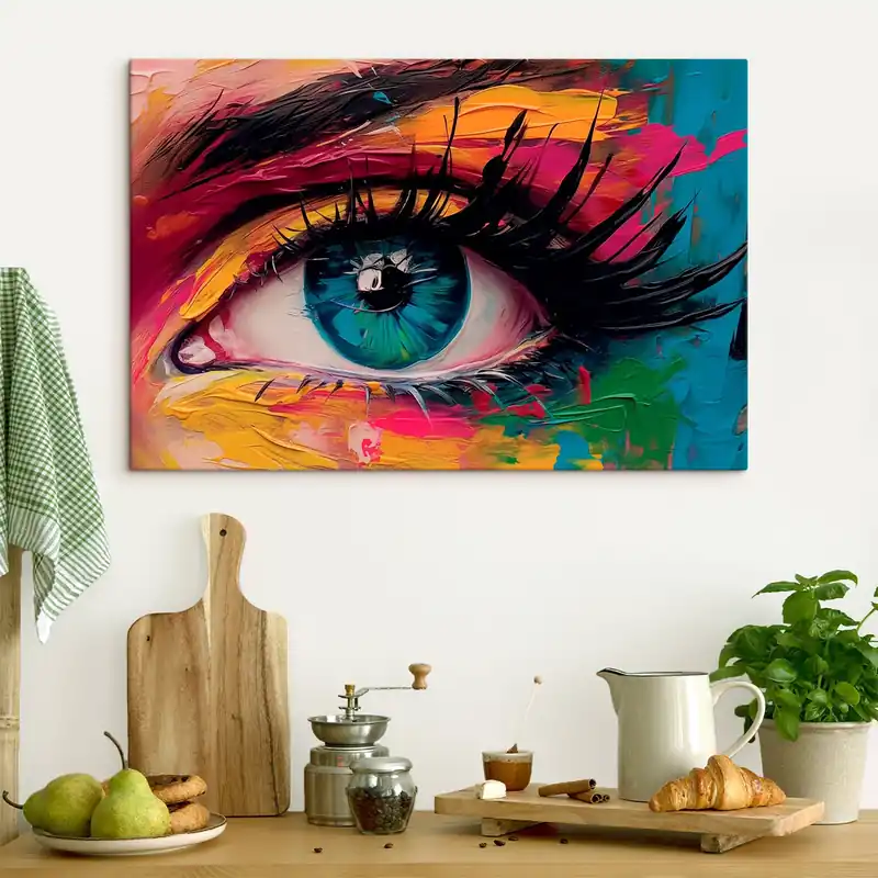 Ieftin Pictură pe pânză Ochi pe un fundal abstract Nr s45440