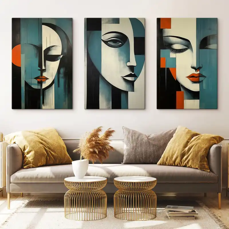 Reducere extra Pictură pe pânză Portrete feminine abstracte Nr m00621