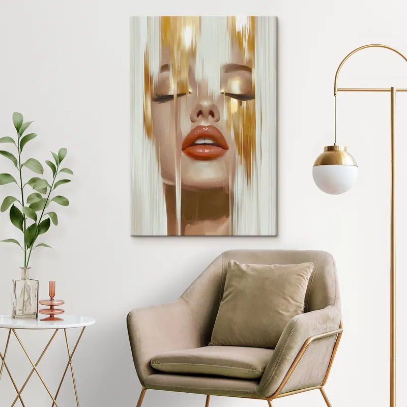 Reducere extra Pictură pe pânză Portret abstract al unei femei Nr s45374