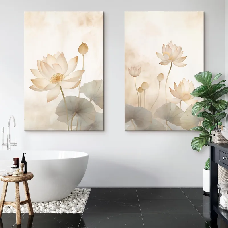Reducere Pictură pe pânză Flori de Lotus Nr m00668