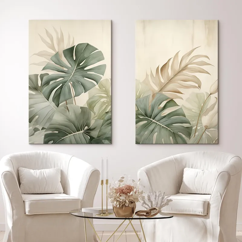 Promoție Pictură pe pânză Frunze tropicale Nr m00670