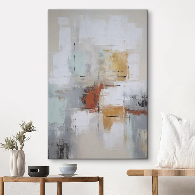 Pictură pe pânză Abstracție imitație de pictură și abraziuni Nr s45634 Preț promoțional