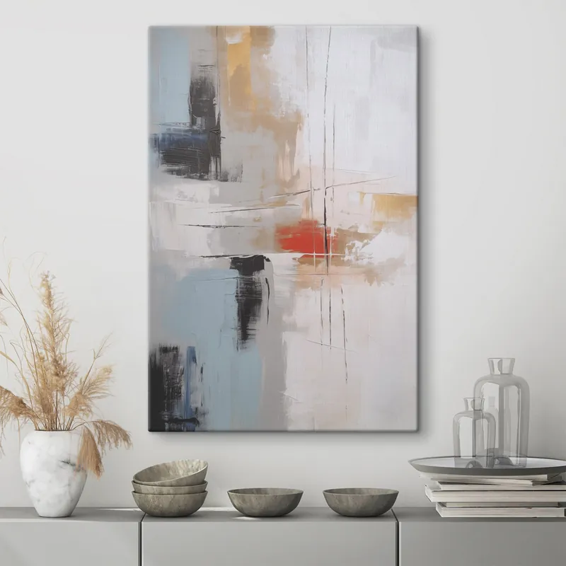 Pictură pe pânză Abstracție imitație de pictură și abraziuni Nr s45635 Promoție