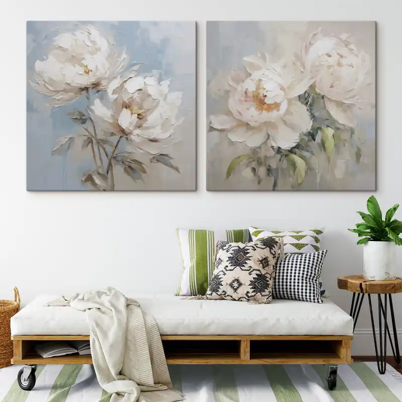 Popular Pictură pe pânză Peonies pictura imitație Nr m00665