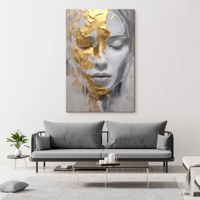 Premium Pictură pe pânză Portret abstract al unei femei Nr s45448