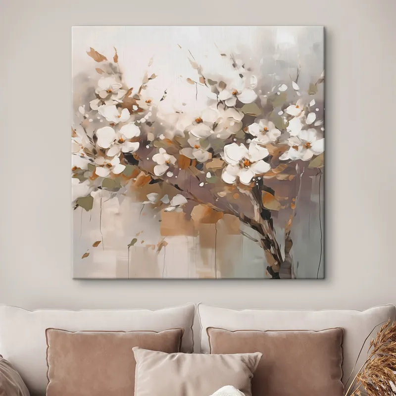 Pictură pe pânză Ramură abstractă cu flori Nr s45579 Ultima șansă