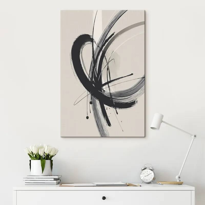 Pictură pe pânză Abstract minimalist brush strokes Nr s45582 Ofertă limitată