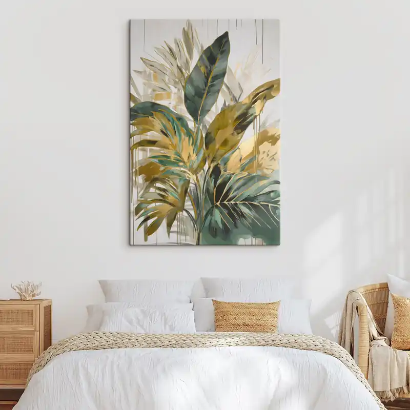 Ofertă limitată Pictură pe pânză Abstract frunze tropicale Nr s45589