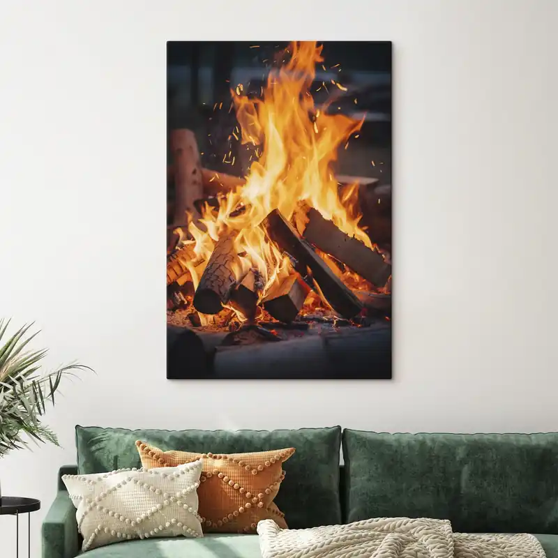 Pictură pe pânză Foc de tabără cu lemne Nr s45514 Vezi acum