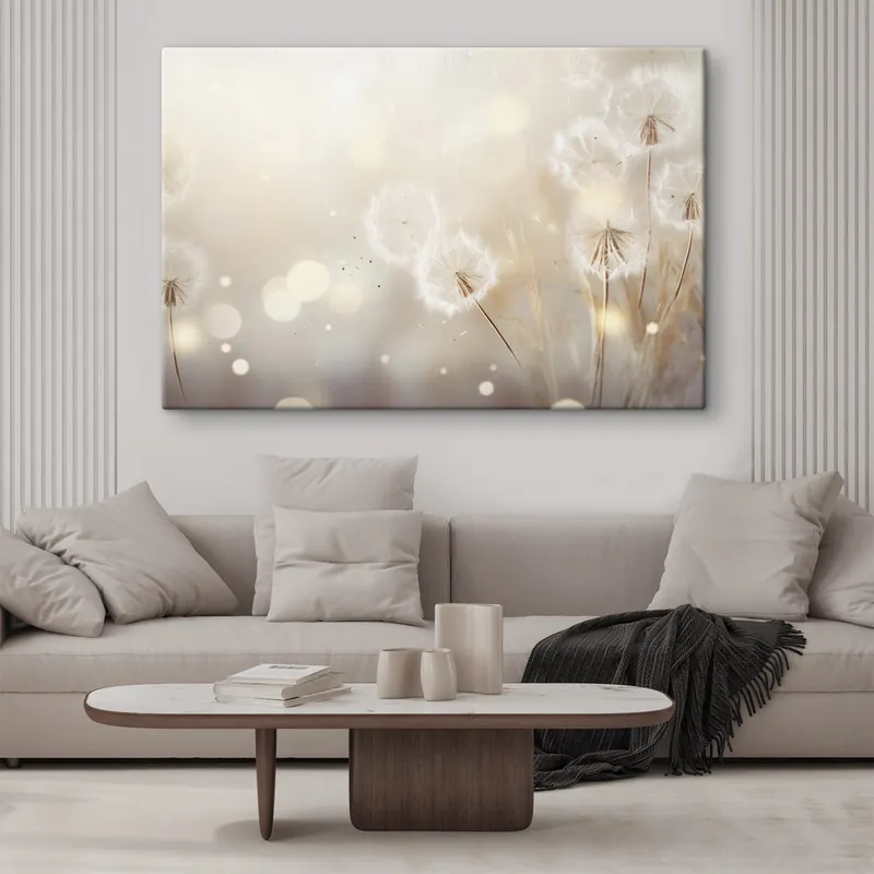 Pictură pe pânză Păpădii delicate în lumină puternică Nr s45519 Expediere rapidă
