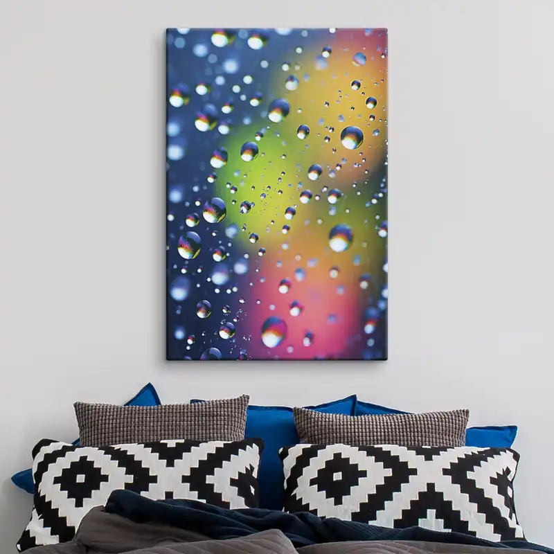 Noutate Pictură pe pânză Reflexii colorate în picături de apă Nr s45522