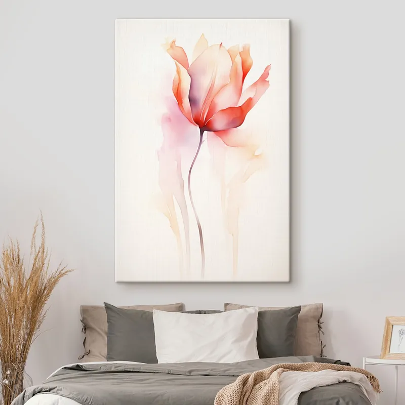 Pictură pe pânză Minimalism floral în stil acuarelă Nr s45637 Super ofertă