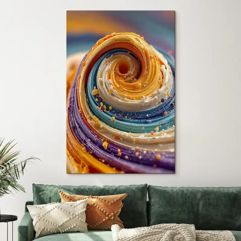 Reduceri Pictură pe pânză Vârtej multicolor Nr s45639