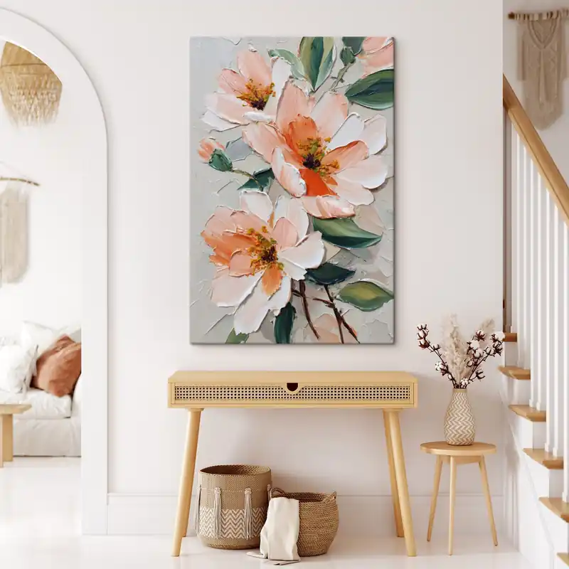 Preferatul clienților Pictură pe pânză Compoziție florală în stilul picturii în ulei Nr s45646