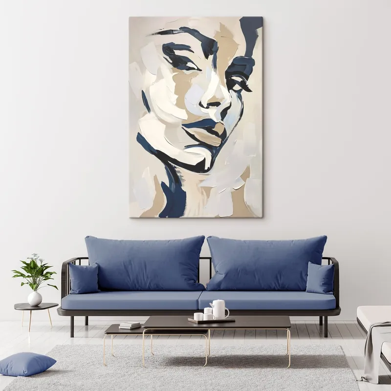 Discount Pictură pe pânză Portret abstract al unei femei cu imitații de pensule Nr s45593