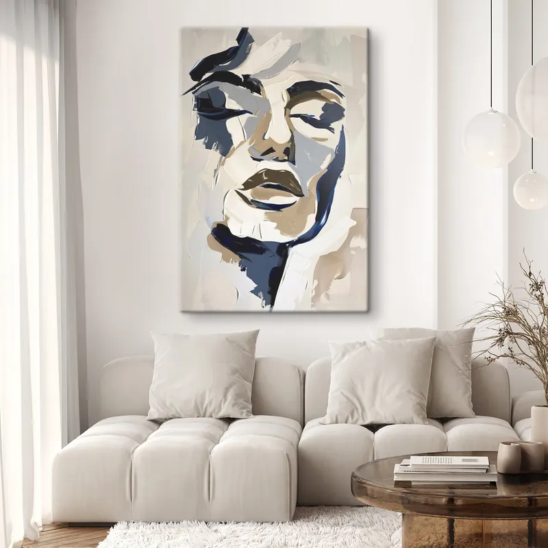 Pictură pe pânză Portret abstract al unei femei cu imitații de pensule Nr s45743 Vezi acum