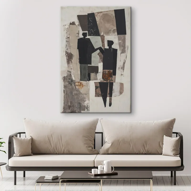 Ofertă limitată Pictură pe pânză Figuri abstracte ale unui cuplu Nr s45776