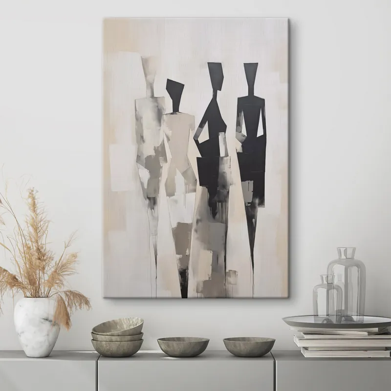 Pictură pe pânză Siluete abstracte de oameni Nr s45758 Cumpără acum