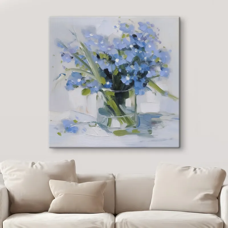 Reduceri Pictură pe pânză Flori delicate într-o vază de sticlă Nr s45773