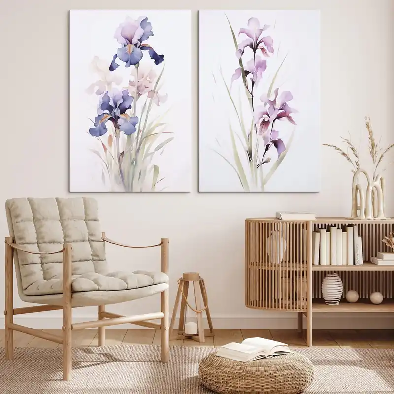 Disponibil imediat Pictură pe pânză Irisuri imitație de acuarelă Nr m00724