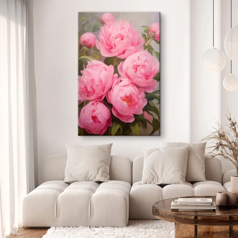 Doar azi Pictură pe pânză Peonii roz Nr s45784