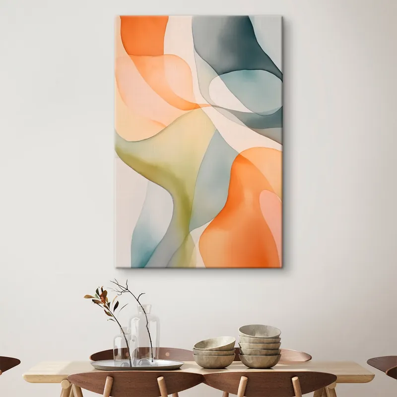 Premium Pictură pe pânză Valuri abstracte Nr s45785