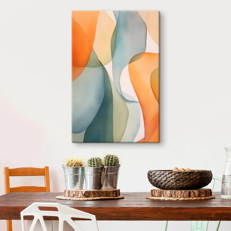 Premium Pictură pe pânză Valuri abstracte Nr s45786
