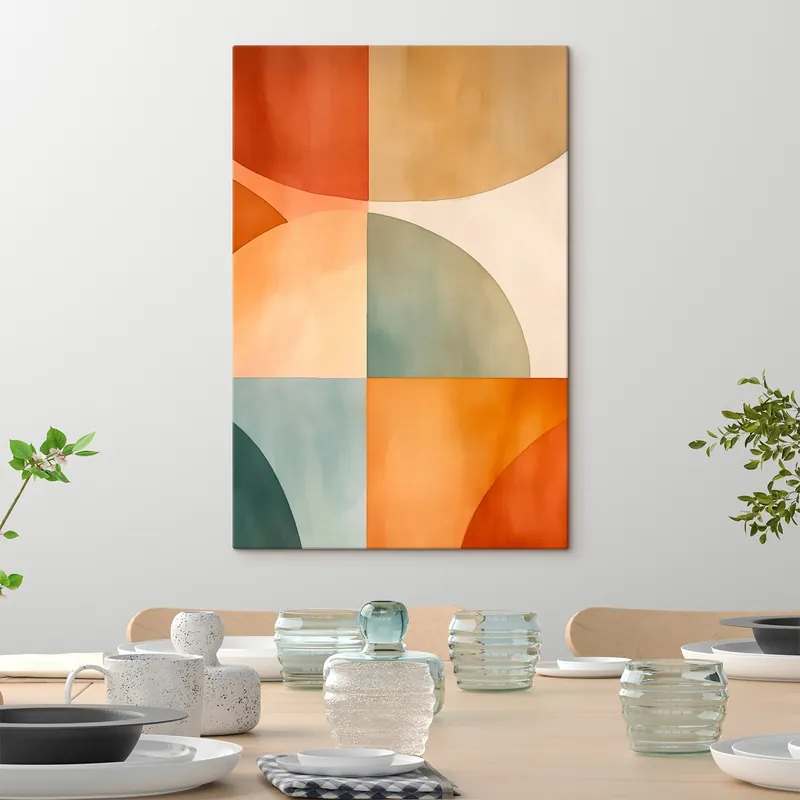 Ofertă Pictură pe pânză Cercuri geometrice abstracte Nr s45793