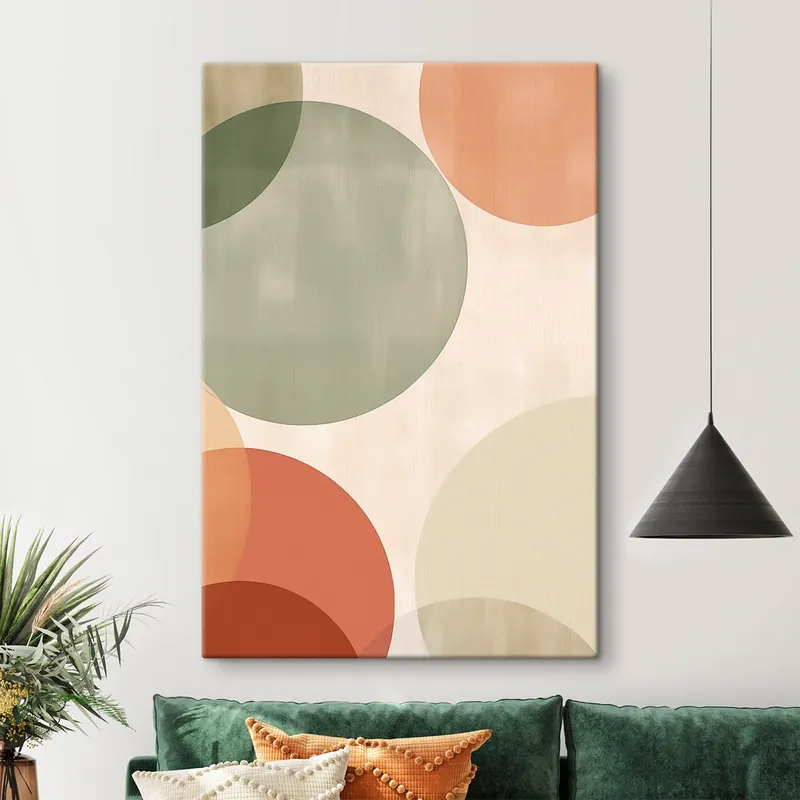 Pictură pe pânză Cercuri abstracte mari Nr s45794 Reduceri