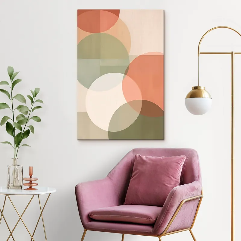 Pictură pe pânză Cercuri abstracte mari Nr s45795 Ofertă de sezon