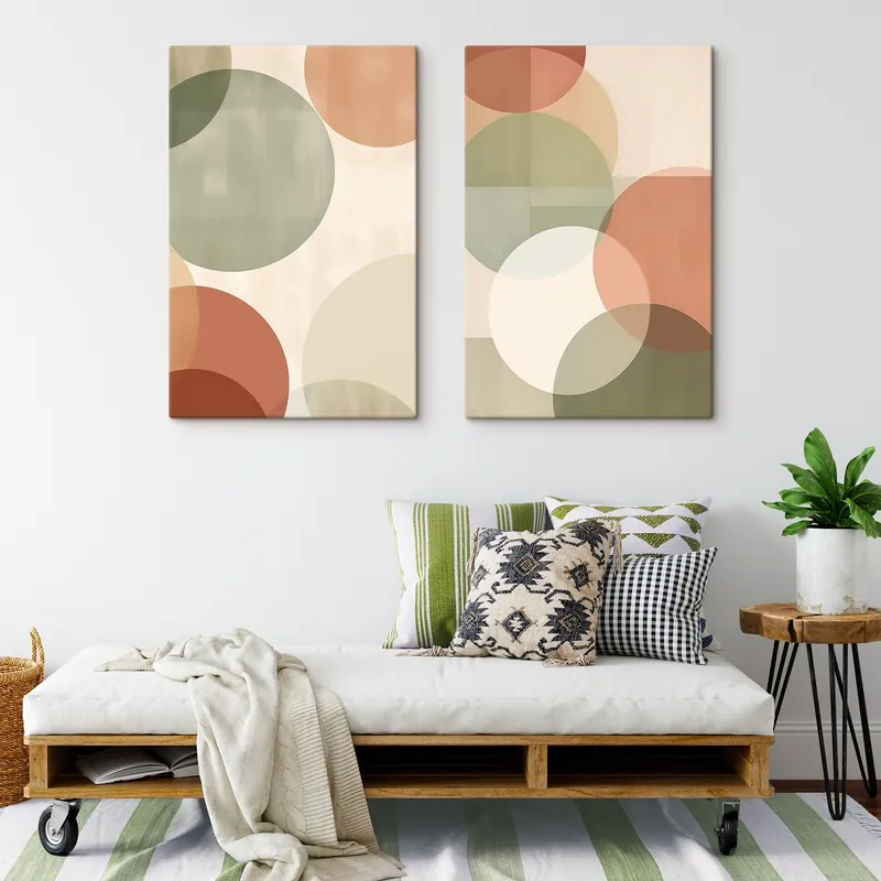 Ofertă Pictură pe pânză Cercuri abstracte Nr m00733