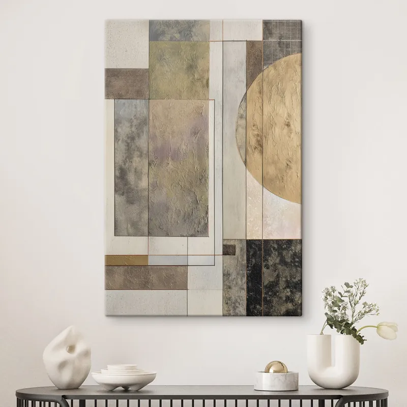 Pictură pe pânză geometrie abstractă modernă Nr s45730 Popular