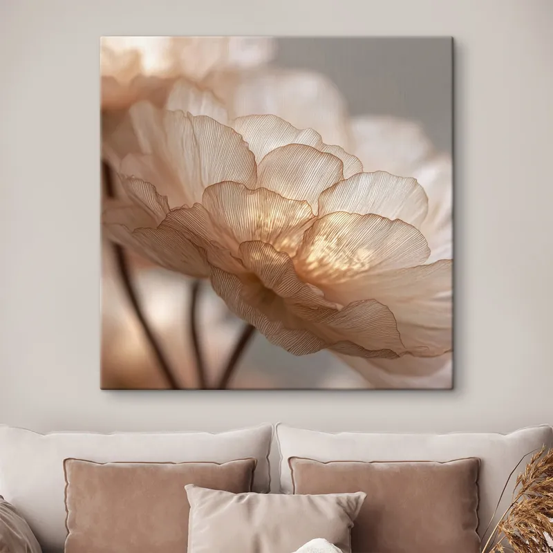 Pictură pe pânză Floare delicată în strălucire strălucitoare Nr s45822 Reducere extra