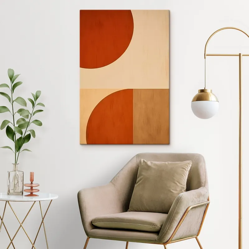 Pictură pe pânză Semicercuri abstracte Nr s45844 Doar azi