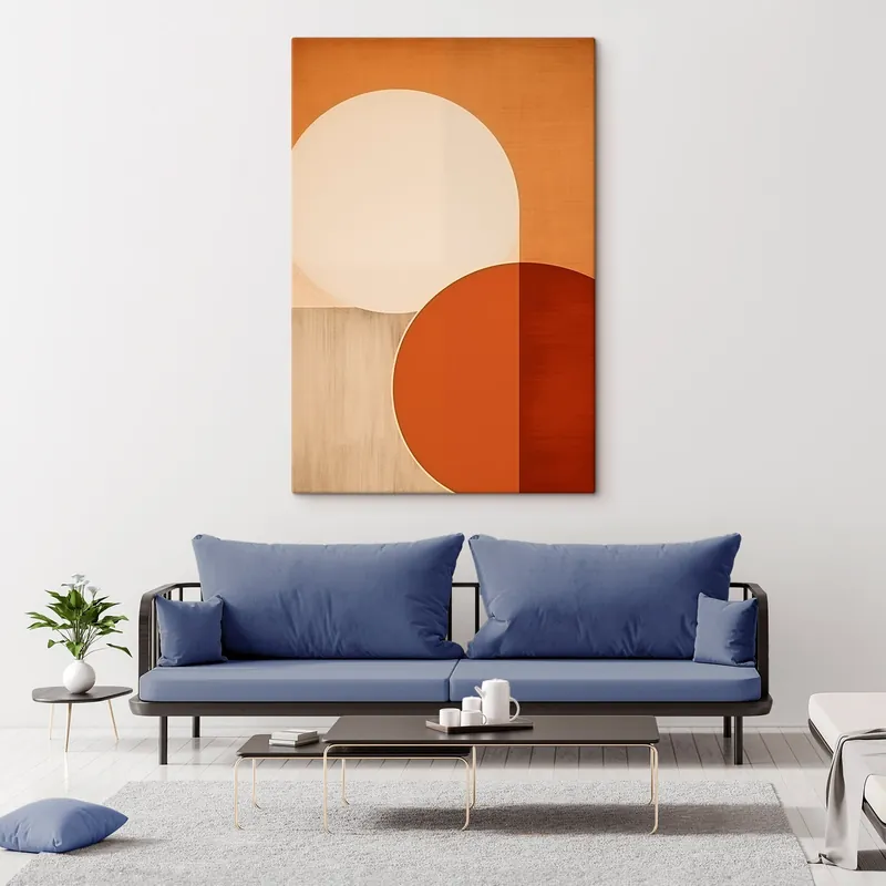 Plată securizată Pictură pe pânză Semicercuri abstracte Nr s45845