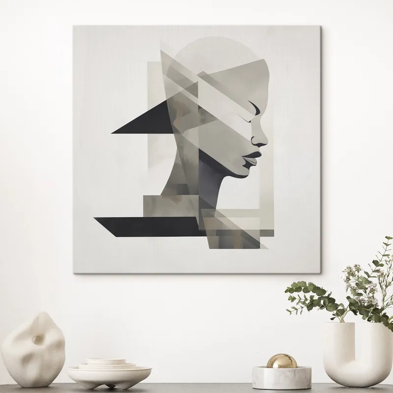 Reducere de preț Pictură pe pânză Portret abstract Nr s45916